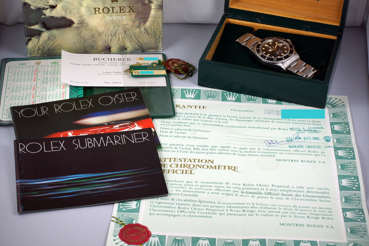 1982 Rolex Submariner 16800 with Box and Papers