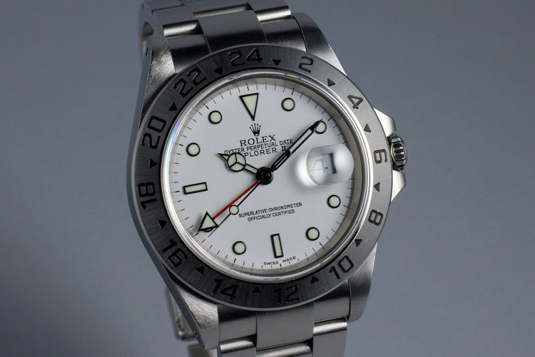 1999 Rolex Explorer II 16570 White Dial with Box and Papers