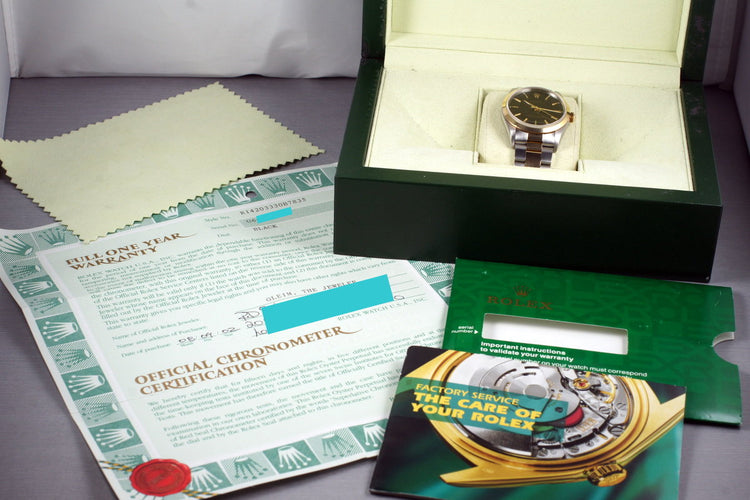 1997 Rolex Two Tone Oyster Perpetual 14203 with Box and Papers