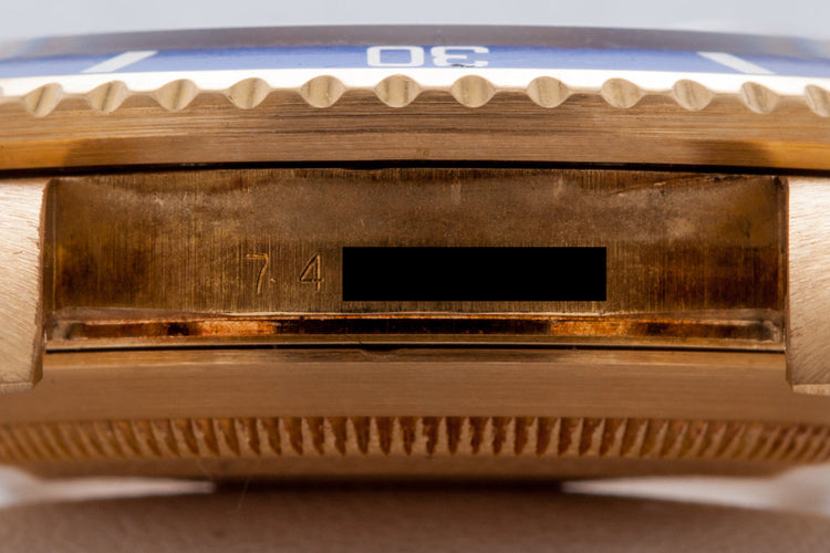 1982 Rolex YG Submariner 16808 with Purple Dial