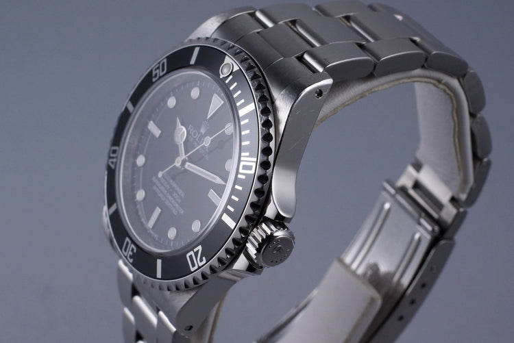 2007 Rolex Submariner 14060 4 Line with Box and Papers