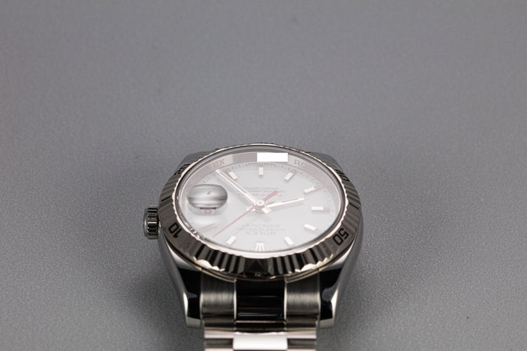 2006 Rolex DateJust Turn-O-Graph 116264 White Dial with Box and Papers