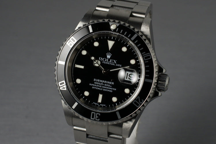 2005 Rolex Submariner 16610 with Box and Papers