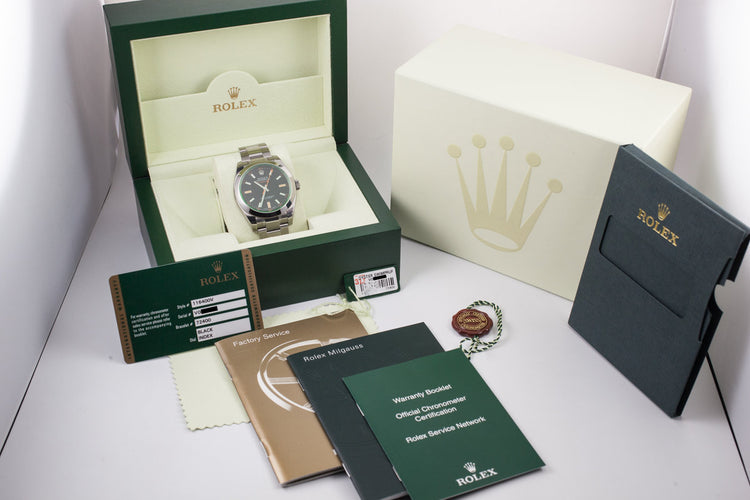 2008 MINT Rolex Milgauss 116400V with Box and Papers