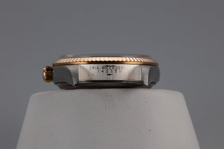 2001 Rolex Two Tone Oyster Perpetual 14233 Blue Dial
