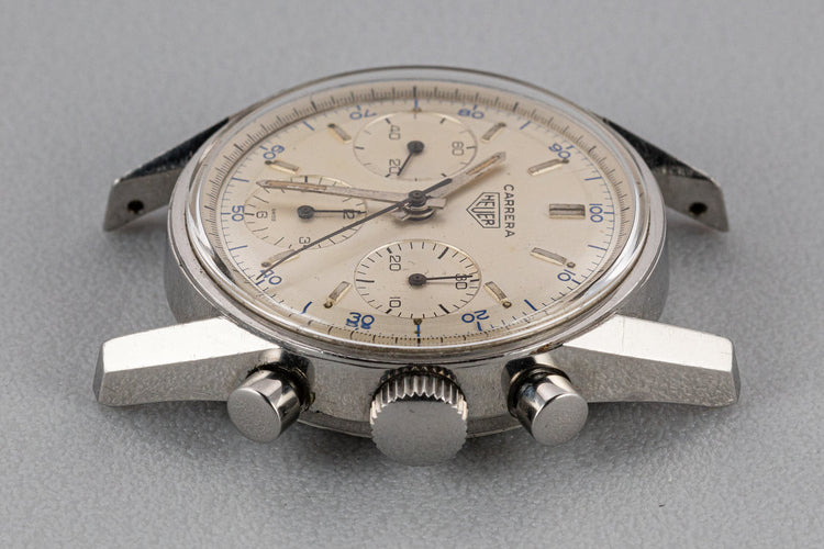 Heuer Carrera 2447 D with Early "Pie Pan" Dial and Sun Stamp Buckle