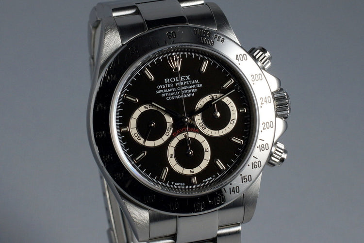 1997 Rolex SS Zenith Daytona 16520 Black Dial