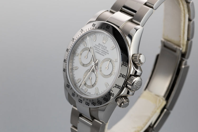 2009 Rolex Daytona 116520 White Dial with Box and Papers