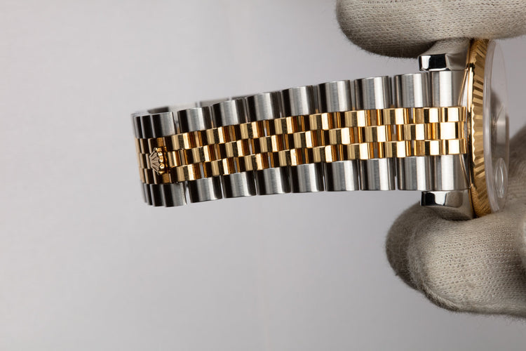 2003 Rolex Two-Tone DateJust 116223 Black Jubilee Arabic Dial with Box and Papers