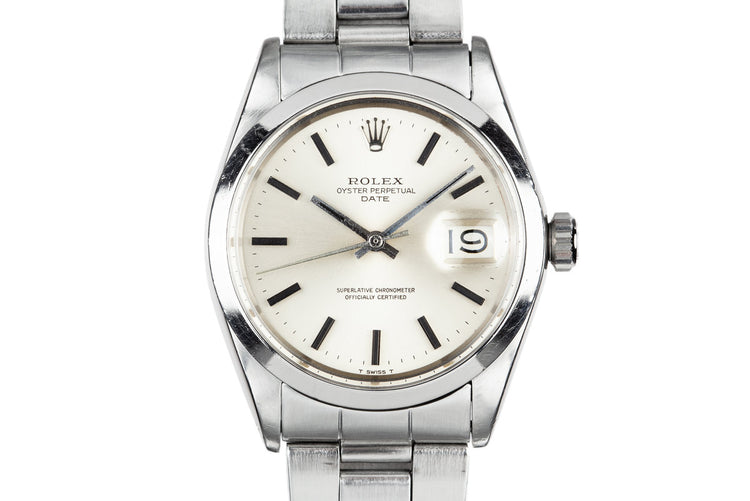 1970 Rolex Date 1500 Silver Dial