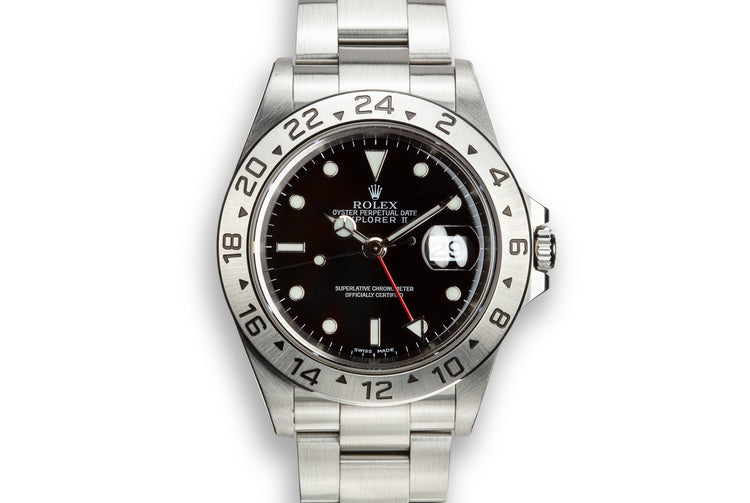 2001 Rolex Explorer II 16570 Black Dial with Box and Papers