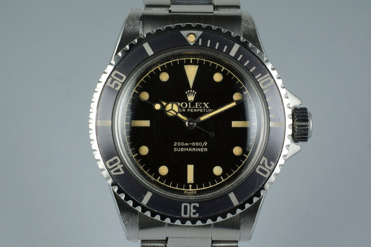 1963 Rolex Submariner 5513 PCG Gilt Chapter Ring Dial
