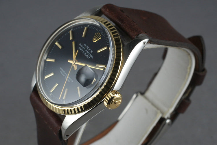 1971 Rolex Two Tone DateJust 1601 Black Dial