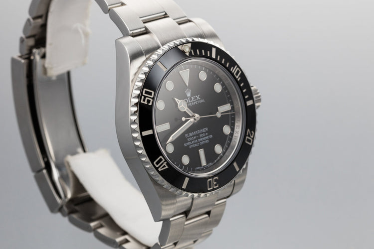 2015 Rolex Submariner 114060 with Box and Papers