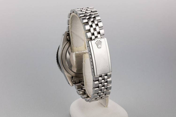 1961 Rolex Pointed Crown Guard GMT-Master 1675 Fuchsia with Gilt Chapter Ring Exclamation Dial