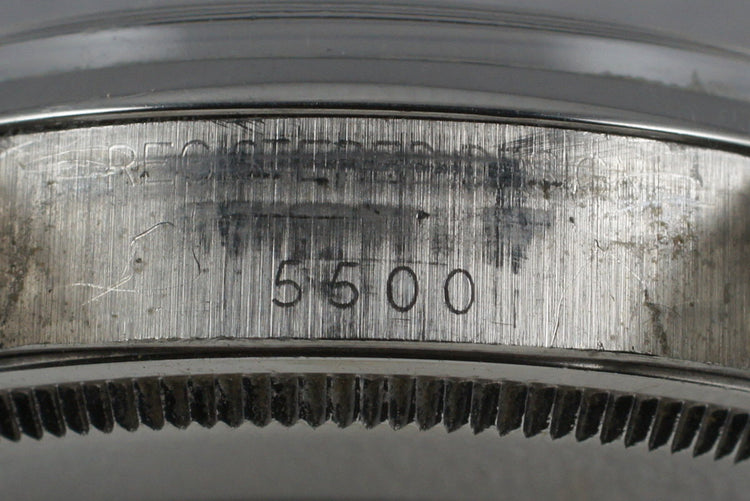 1972 Rolex Oyster Perpetual 5500 White Roman Numeral Dial with Papers