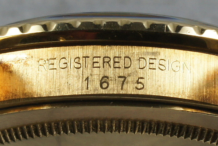 Rolex GMT 18K 1675 with black nipple dial and 18K Jubilee Bracelet