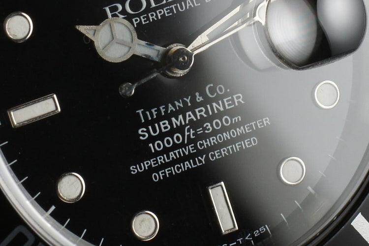 1989 Rolex Submariner 16610 Tiffany and Co