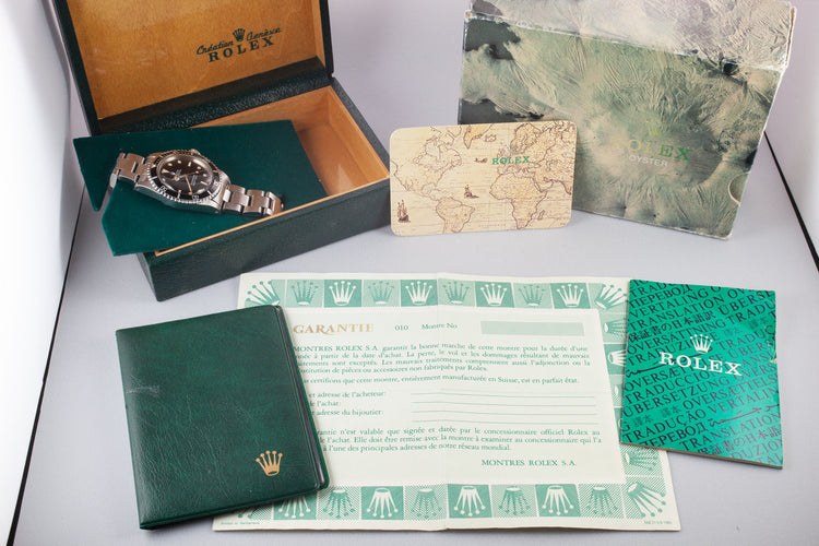 1984 Rolex Submariner 5513 Gloss Dial with Box and Blank Rolex Papers
