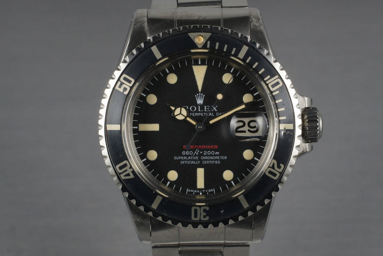 1970 Rolex Red Submariner 1680 with Box and Papers