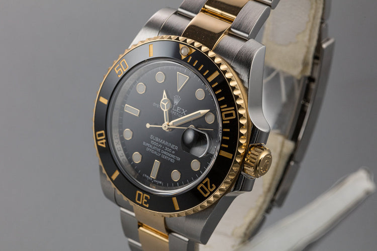 2014 Rolex Two-Tone Submariner 116613LN with Box and Papers