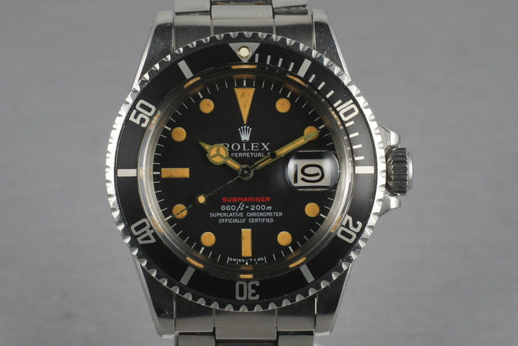 Rolex Red Submariner 1680 with ORANGE tritium Mark IV Dial