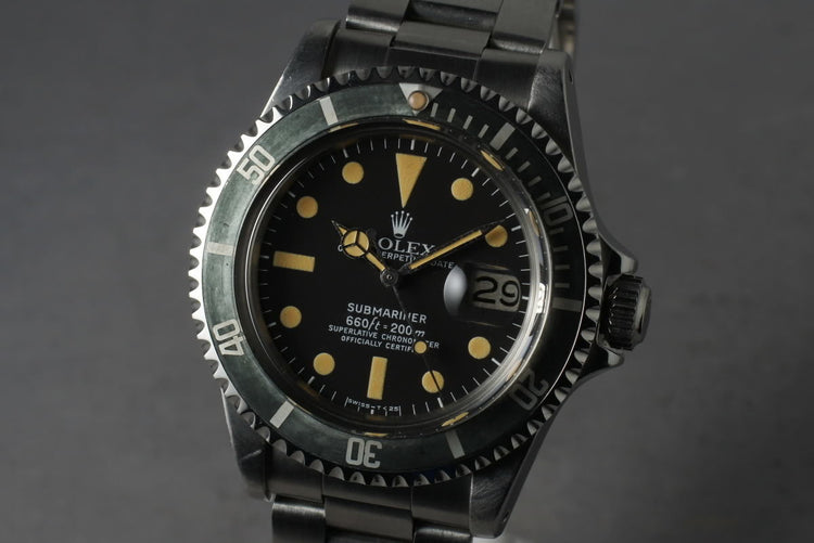 1979 Rolex Submariner 1680 with Orange colored lume