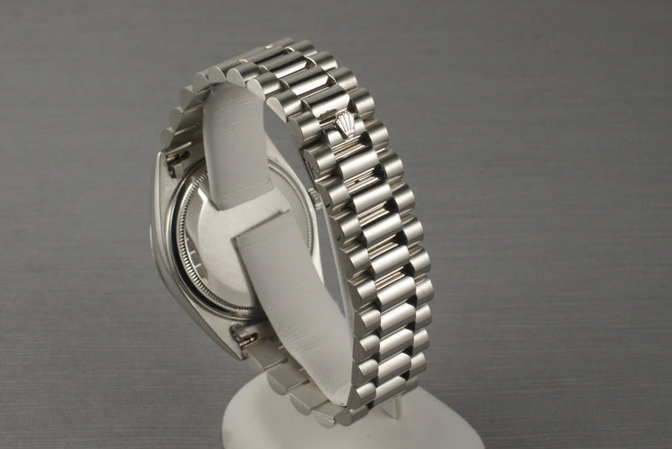 1968 Rolex WG Day-Date 1803 Matte Silver Dial