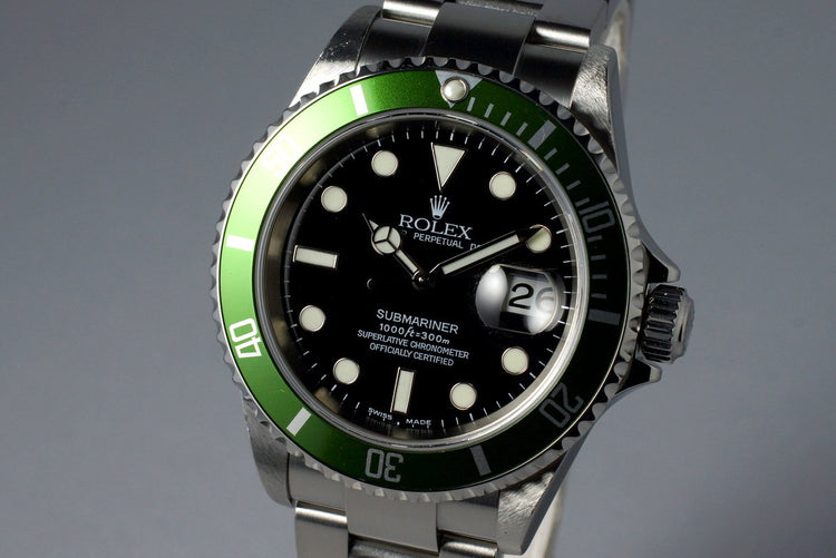 2004 Rolex Green Submariner 16610V Mark I Dial