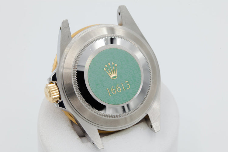 1999 Two-Tone Rolex Submariner 16613 with Serti Dial with Box and Papers