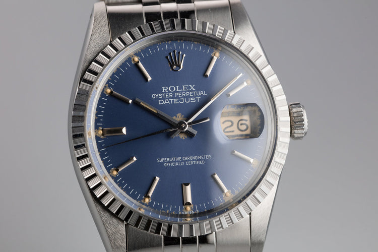 1984 Rolex DateJust 16030 Blue Dial with Box and Papers