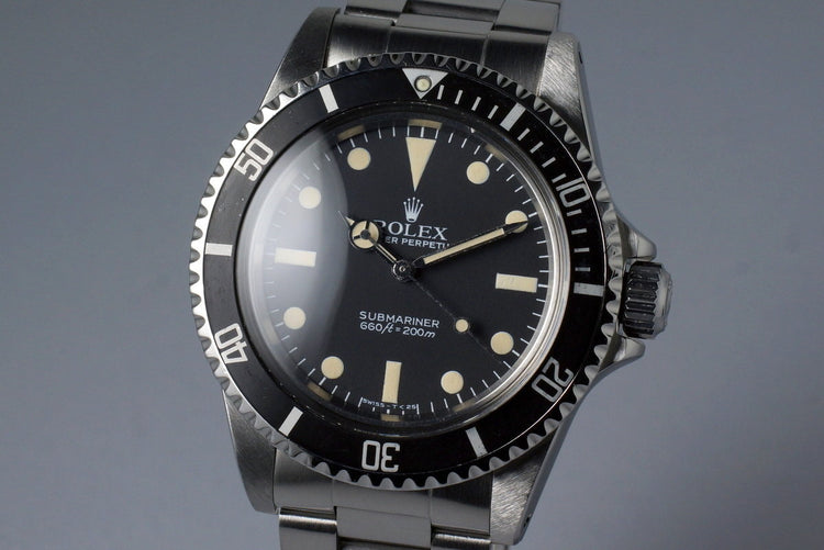 1984 Rolex Submariner 5513 Mark V Maxi Dial with Box and Papers