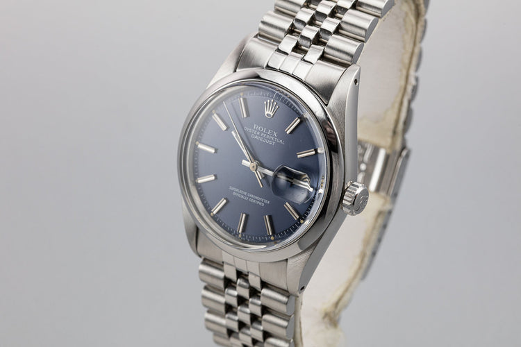 1974 Rolex DateJust 1600 Blue Dial