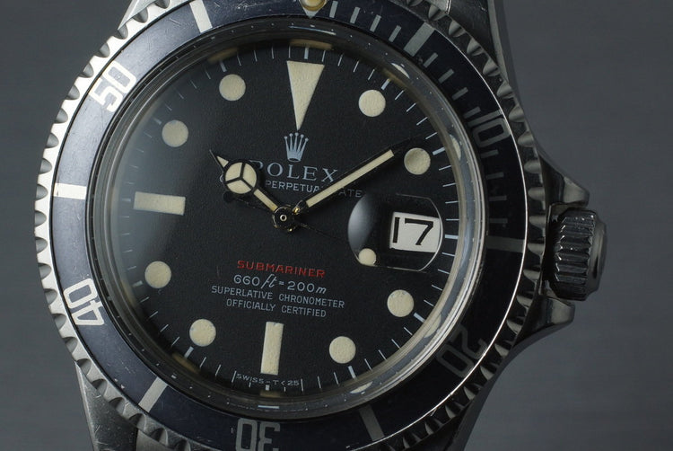 1970 Rolex RED Submariner 1680 with Mark 4 Dial