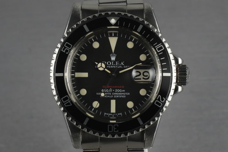 1971 Rolex Red Submariner 1680 Mark V with 9315 bracelet