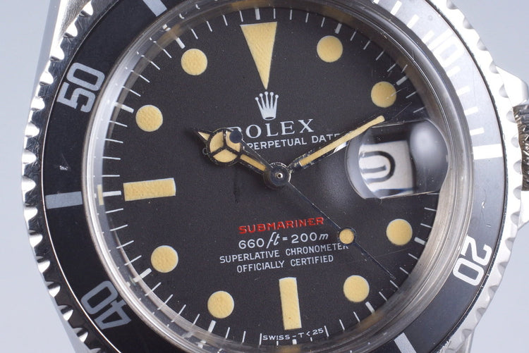 1970 Rolex Red Submariner 1680 Mark IV Dial
