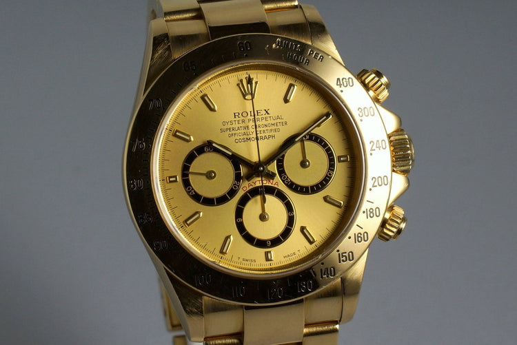 1991 Rolex YG Zenith Daytona 16528 Champagne Dial