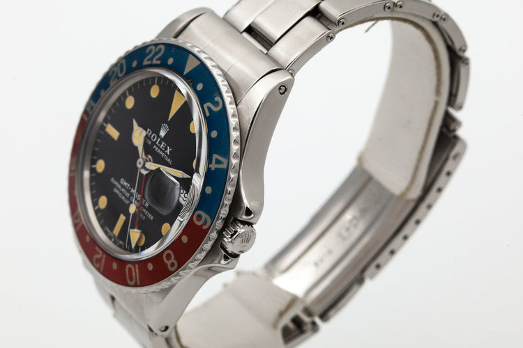 1972 Rolex GMT 1675 Matte Black Dial