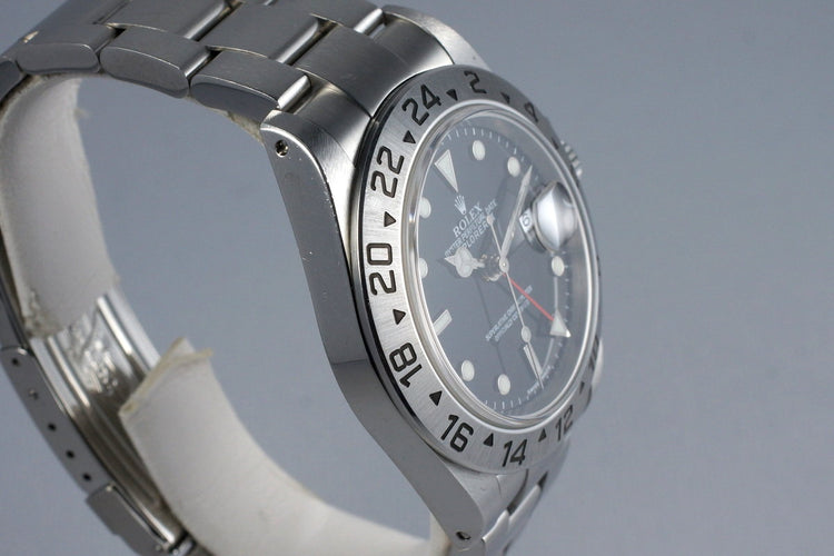 2002 Rolex Explorer II 16570 Black Dial
