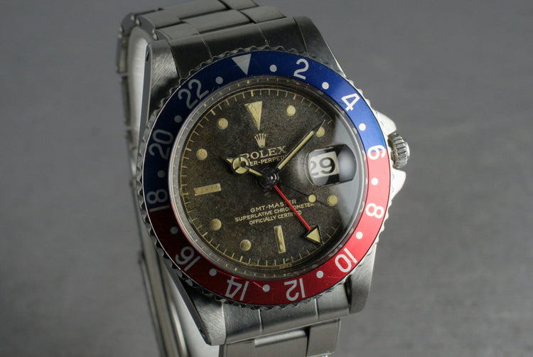 1961 Rolex GMT Ref: 1675 PCG with Gilt Chapter Ring Dial & Service Papers