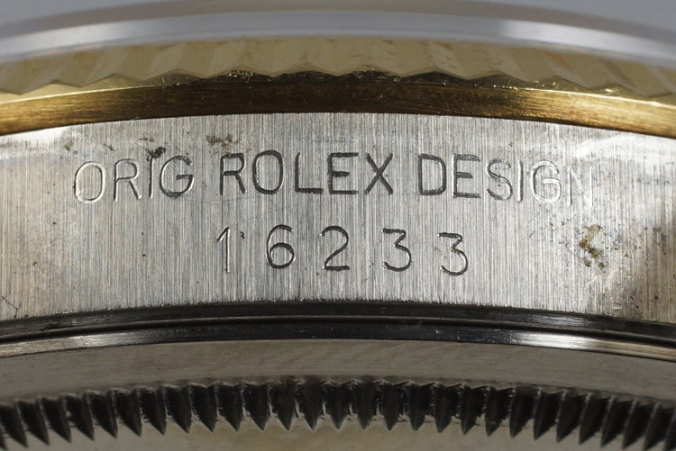1991 Rolex Two Tone DateJust 16233 Cream Roman Dial
