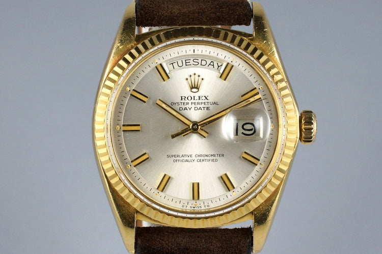 1971 Rolex YG Day-Date 1803 Silver ‘Wide Boy’ Sigma Dial