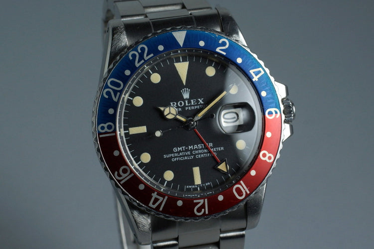 1971 Rolex GMT 1675 with Box and Papers