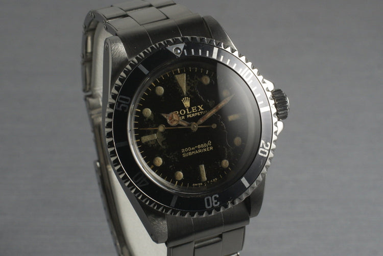 1965 Rolex Submariner 5513 Tropical Gilt Dial with Service Papers