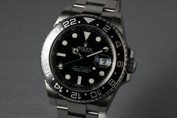 2009 Rolex GMT II 116710 with Box and Papers