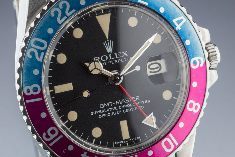 1979 Rolex GMT-Master 1675 with Fuchsia Bezel
