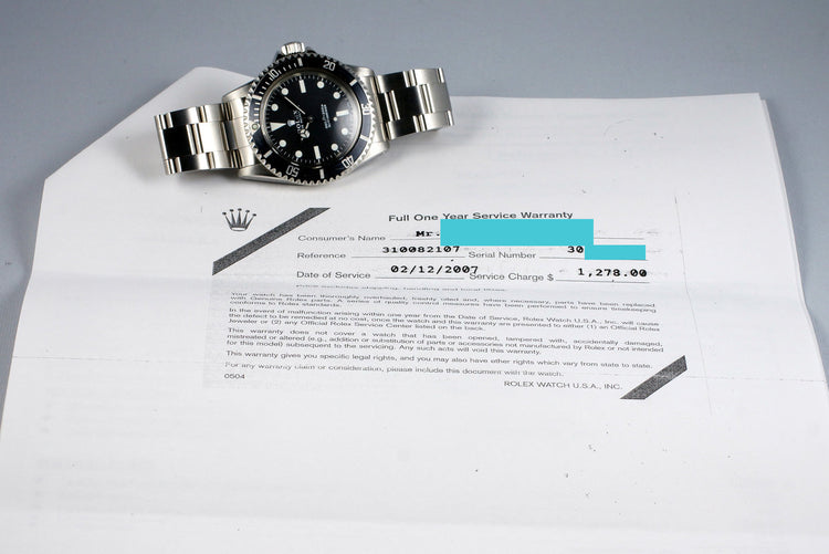 1971 Rolex Submariner 5513 with RSC Papers