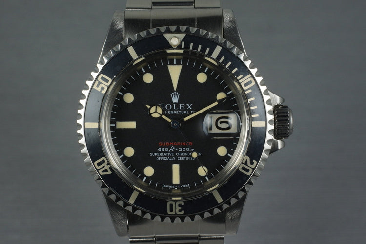 1970 Rolex Red Submariner 1680 Mark IV Dial