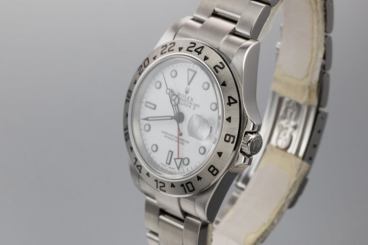 2003 Rolex Explorer II 16570 White Dial with Box and Papers
