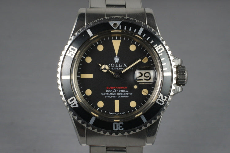 1970 Rolex Red Submariner 1680 Mark 4 Dial